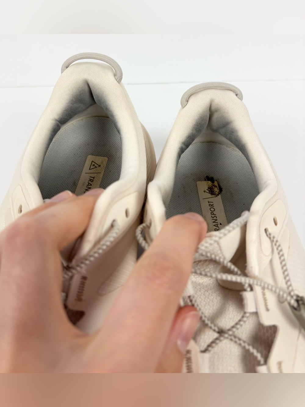 HOKA Women’s Transport Commuter Pull On Comfy Hiking Walking Shoes in Eggnog - Picture 3 of 9